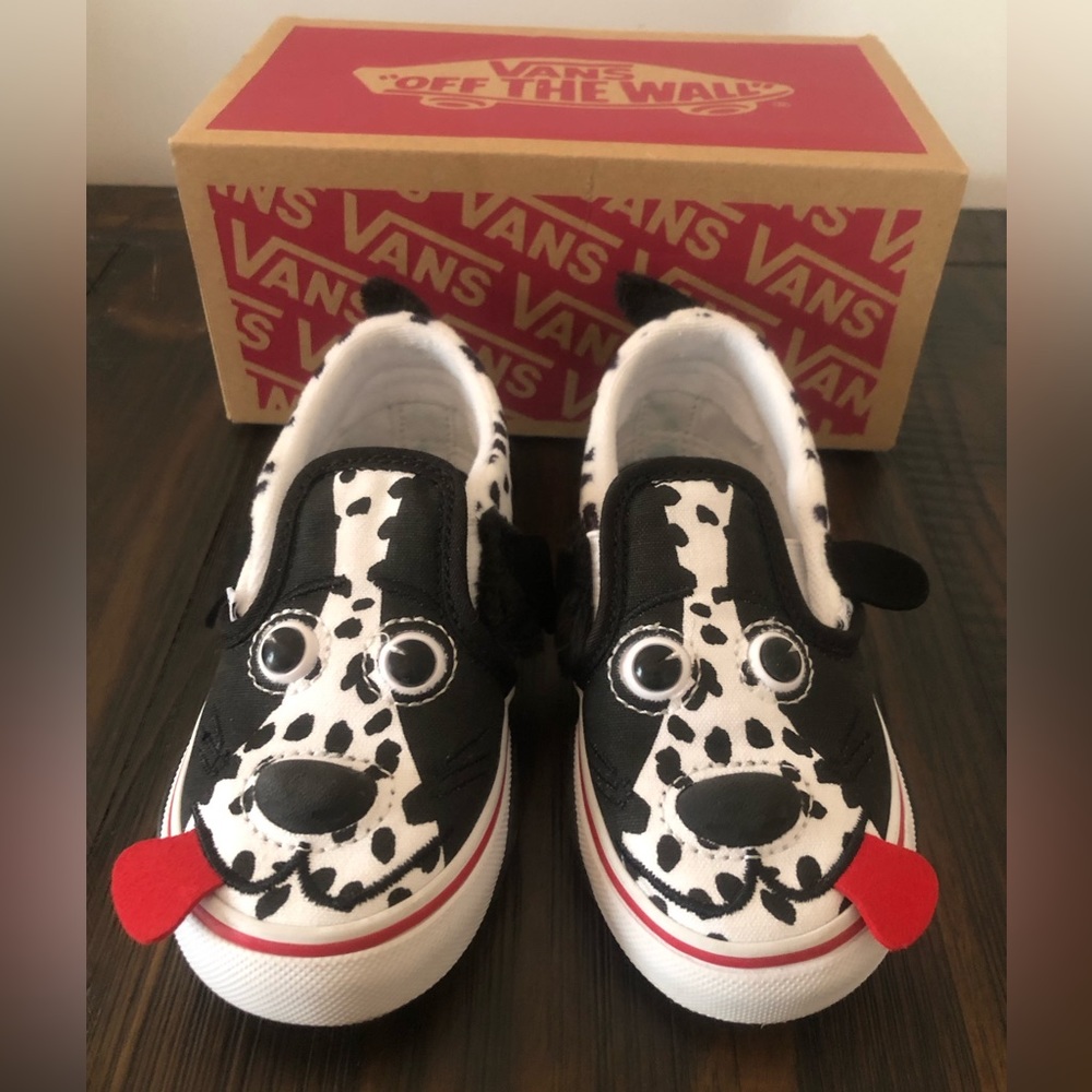 Like New! Toddler Vans Puppy Slip Ons
